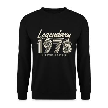 Legendär seit 1978 - Unisex Pullover - Schwarz - Vorne - Alina (178cm) & Michal (187cm)