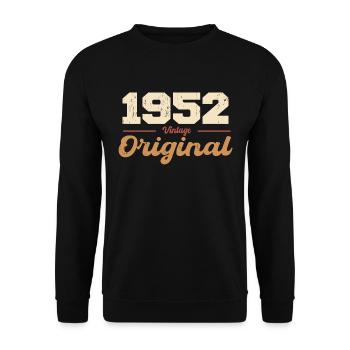 1952 Vintage Anniversary Retro Gift 1952 - Unisex Sweatshirt - black - Front - Alina (178cm) & Michal (187cm)