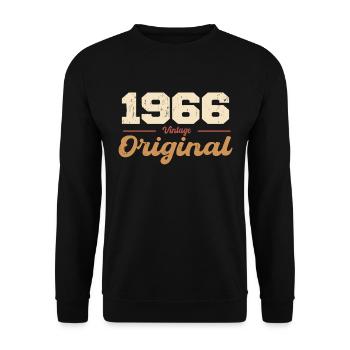 1966 Vintage Anniversary Retro Gift 1966 - Unisex Sweatshirt - black - Front - Alina (178cm) & Michal (187cm)