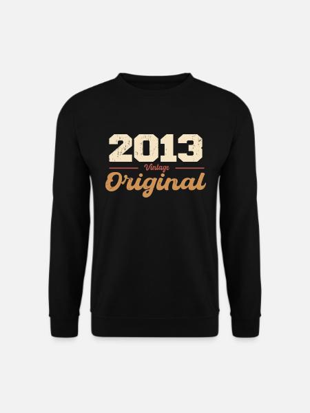 2013 Vintage Jubiläum Retro Geschenk 2013 - Unisex Pullover - Schwarz