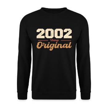 2002 Vintage Anniversary Retro Gift 2002 - Unisex Sweatshirt - black - Front - Alina (178cm) & Michal (187cm)