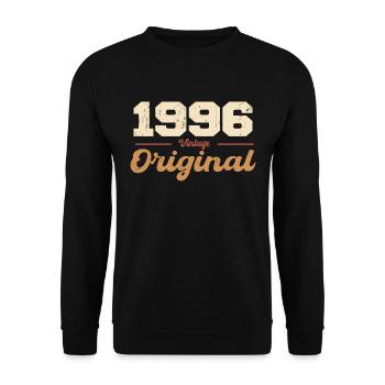 1996 Vintage Anniversary Retro Gift 1996 - Unisex Sweatshirt - black - Front - Alina (178cm) & Michal (187cm)