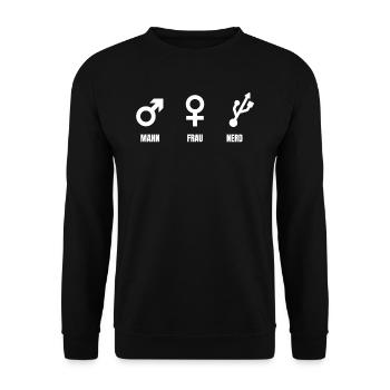 Nerd - Unisex Pullover - Schwarz - Vorne - Alina (178cm) & Michal (187cm)