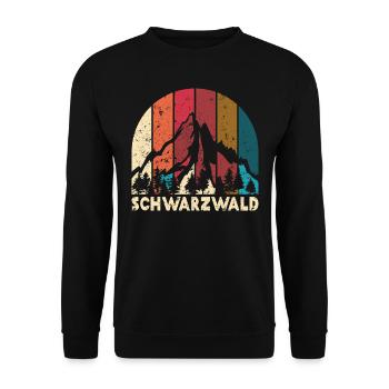 Black Forest Mountains Gift - Unisex Sweatshirt - black - Front - Alina (178cm) & Michal (187cm)