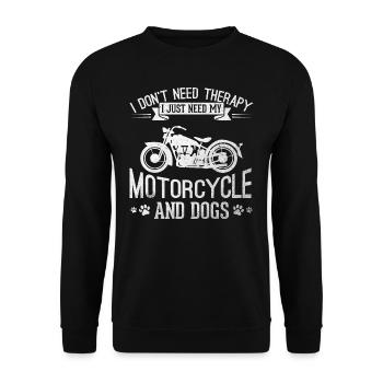 Motorcycle biker motorcycles gift - Unisex Sweatshirt - black - Front - Alina (178cm) & Michal (187cm)