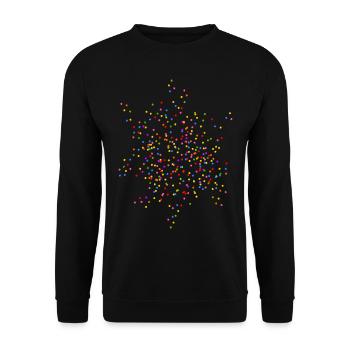 Confetti Mardi Gras Carnival Costume New Years Eve colorful - Unisex Sweatshirt - black - Front - Alina (178cm) & Michal (187cm)