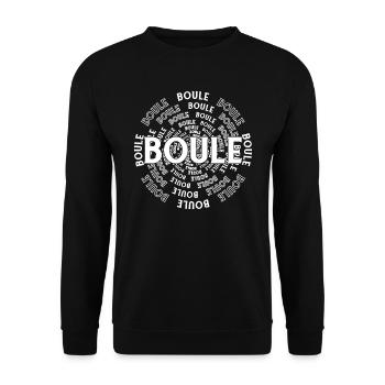 Tenue de pétanque boule pour boule bouler - Sweat-shirt Unisexe - noir - Devant - Alina (178cm) & Michal (187cm)