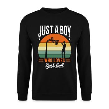 Basketball - Unisex Pullover - Schwarz - Vorne - Alina (178cm) & Michal (187cm)