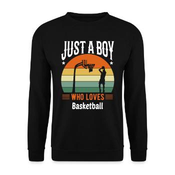 Basketball - Unisex Pullover - Schwarz - Vorne - Alina (178cm) & Michal (187cm)
