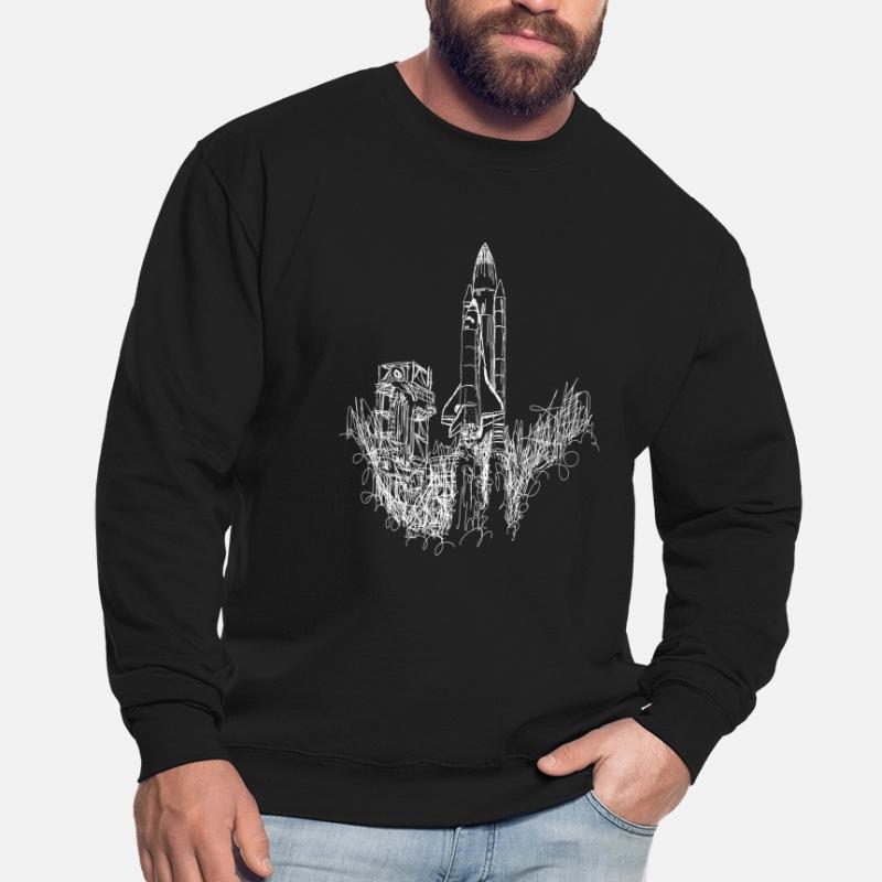 Space Shuttle Launch Scribble Unisex Sweatshirt