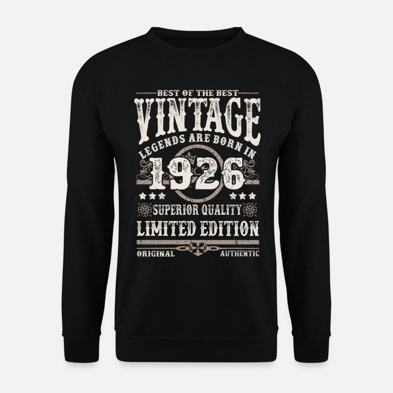 Legenden werden 1926 geboren - Unisex Pullover - Schwarz