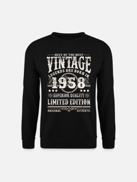 Legends are born in 1958 - Unisex Sweatshirt - black