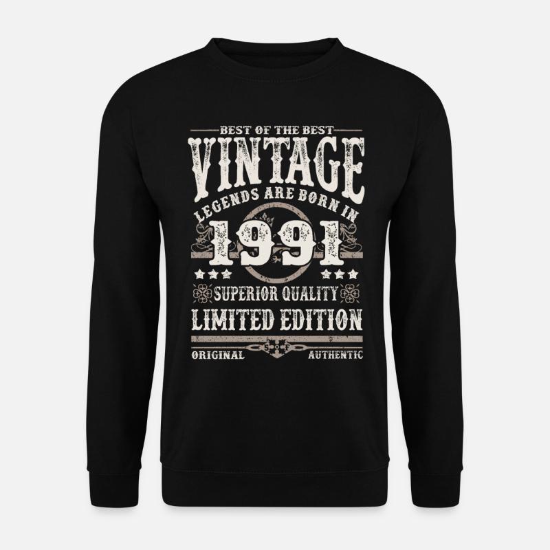 Legenden werden 1991 geboren - Unisex Pullover - Schwarz