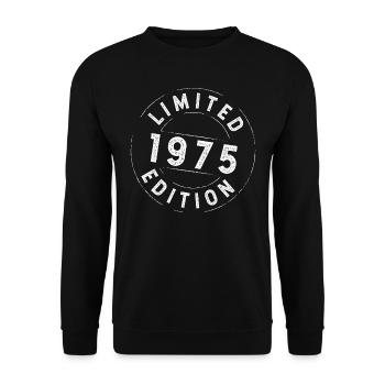 Limited Edition 1975 - Geburtstag 1975 - Unisex Pullover - Schwarz - Vorne - Alina (178cm) & Michal (187cm)