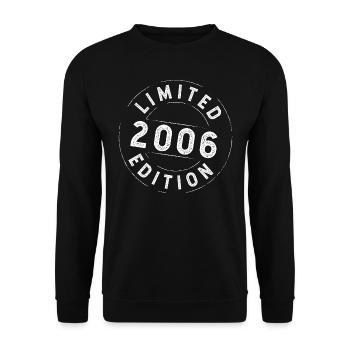 2006 Limited Edition Geburtstagsshirt - Unisex Pullover - Schwarz - Vorne - Alina (178cm) & Michal (187cm)