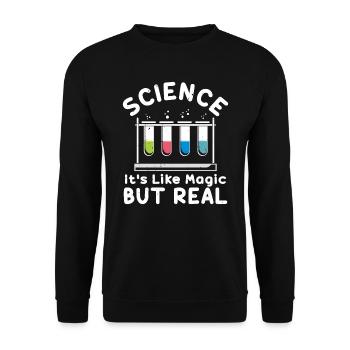 Science C’est comme de la magie mais du vrai vintage - Sweat-shirt Unisexe - noir - Devant - Alina (178cm) & Michal (187cm)