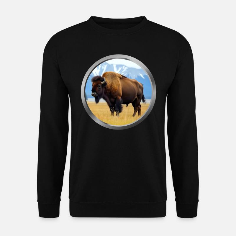 Bison - Unisex Sweatshirt - black