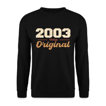 2003 Vintage Anniversary Retro Gift 2003 - Unisex Sweatshirt - black - Front - Alina (178cm) & Michal (187cm)