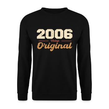2006 Vintage Anniversary Retro Gift 2006 - Unisex Sweatshirt - black - Front - Alina (178cm) & Michal (187cm)