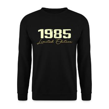 1985 Édition Limitée - 1985 Cadeau D'anniversaire - Sweat-shirt Unisexe - noir - Devant - Alina (178cm) & Michal (187cm)