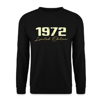 1972 Édition Limitée - 1972 Cadeau D'anniversaire - Sweat-shirt Unisexe - noir - Devant - Alina (178cm) & Michal (187cm)