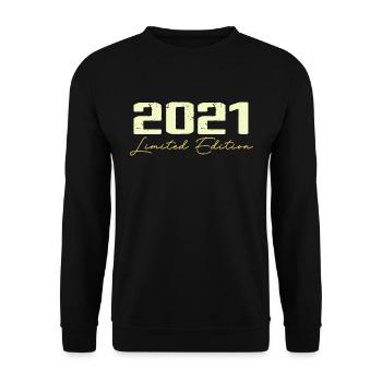 2021 Limited Edition - 2021 Birthday Gift - Unisex Sweatshirt - black - Front - Alina (178cm) & Michal (187cm)