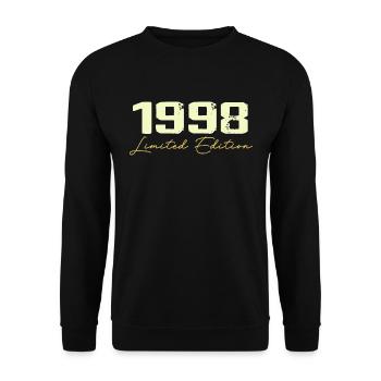 1998 Édition Limitée - 1998 Cadeau D'anniversaire - Sweat-shirt Unisexe - noir - Devant - Alina (178cm) & Michal (187cm)
