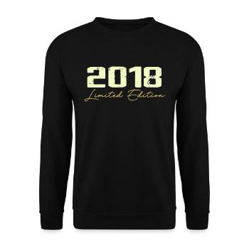 2018 Édition Limitée - 2018 Cadeau D'anniversaire - Sweat-shirt Unisexe - noir - Devant - Alina (178cm) & Michal (187cm)