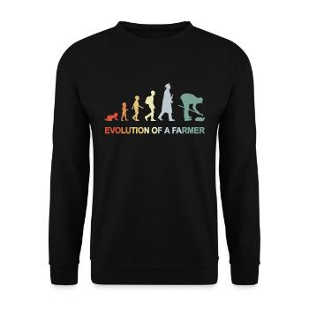 Le développement de l’enfant à l’agriculteur - Sweat-shirt Unisexe - noir - Devant - Alina (178cm) & Michal (187cm)