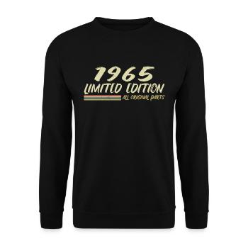 Cadeau D'anniversaire 1965 Idée Cadeau 1965 - Sweat-shirt Unisexe - noir - Devant - Alina (178cm) & Michal (187cm)