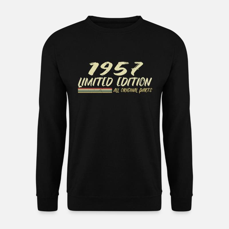 1957 Geburtstagsgeschenkidee 1957 - Unisex Pullover - Schwarz
