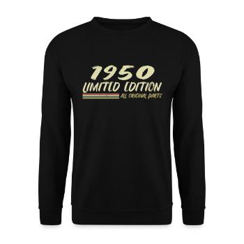 Cadeau D'anniversaire 1950 Idée Cadeau 1950 - Sweat-shirt Unisexe - noir - Devant - Alina (178cm) & Michal (187cm)
