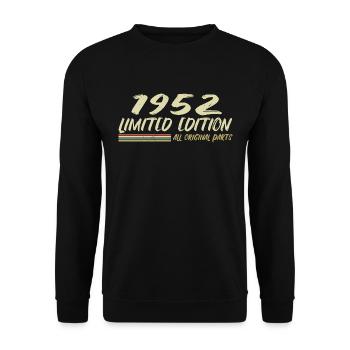 Cadeau D'anniversaire 1952 Idée Cadeau 1952 - Sweat-shirt Unisexe - noir - Devant - Alina (178cm) & Michal (187cm)