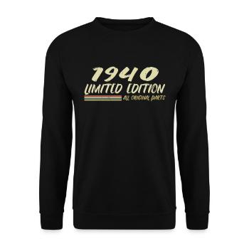 Cadeau D'anniversaire 1940 Idée Cadeau 1940 - Sweat-shirt Unisexe - noir - Devant - Alina (178cm) & Michal (187cm)