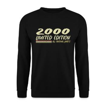 Cadeau D'anniversaire 2000 Idée Cadeau 2000 - Sweat-shirt Unisexe - noir - Devant - Alina (178cm) & Michal (187cm)