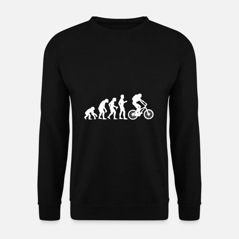 Mountain bike evolution - Unisex Sweatshirt - black