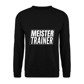 Meister Trainer Geschenk Fussball - Unisex Pullover - Schwarz - Vorne - Alina (178cm) & Michal (187cm)