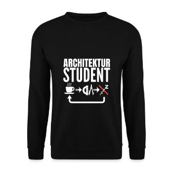 Architektur Student Geschenk - Unisex Pullover - Schwarz - Vorne - Alina (178cm) & Michal (187cm)