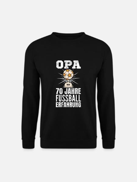 Opa 70. Geburtstag Fussball Geschenk - Unisex Pullover - Schwarz