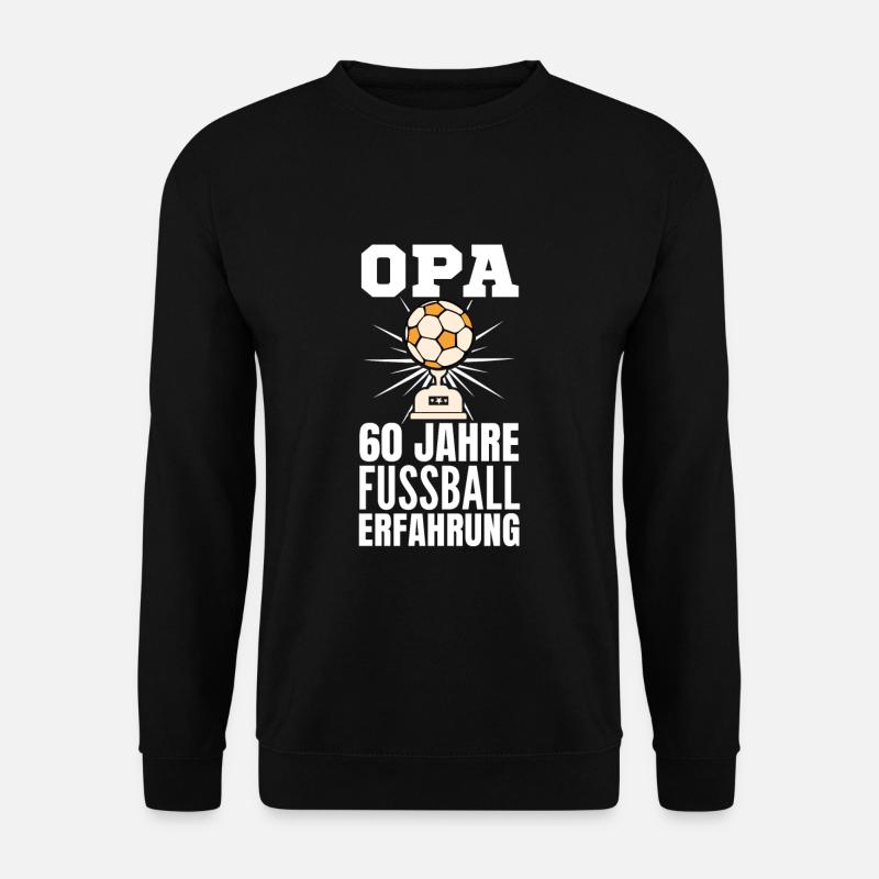 Opa 60. Geburtstag Fussball - Unisex Pullover - Schwarz