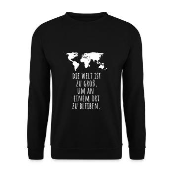 Reisen - Unisex Pullover - Schwarz - Vorne - Alina (178cm) & Michal (187cm)