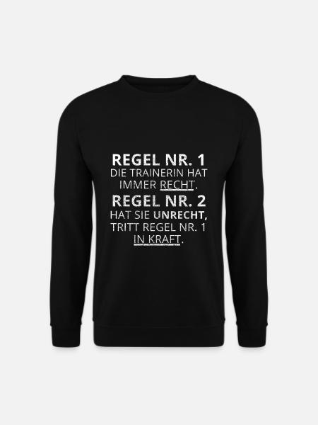 Trainerin Lustig Geschenk Spruch - Unisex Pullover - Schwarz