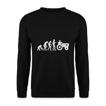 Évolution paysanne - Sweat-shirt Unisexe - noir - Devant - Alina (178cm) & Michal (187cm)