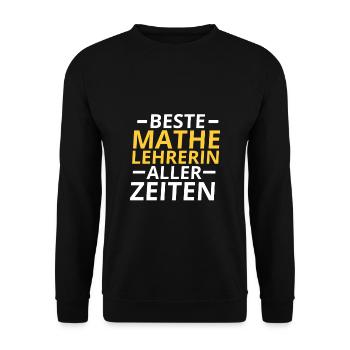 Beste Mathelehrerin - Unisex Pullover - Schwarz - Vorne - Alina (178cm) & Michal (187cm)