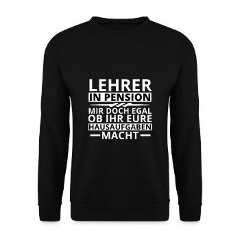 Enseignant Pension Retraite Retraite Fin de journée Drôle - Sweat-shirt Unisexe - noir - Devant - Alina (178cm) & Michal (187cm)