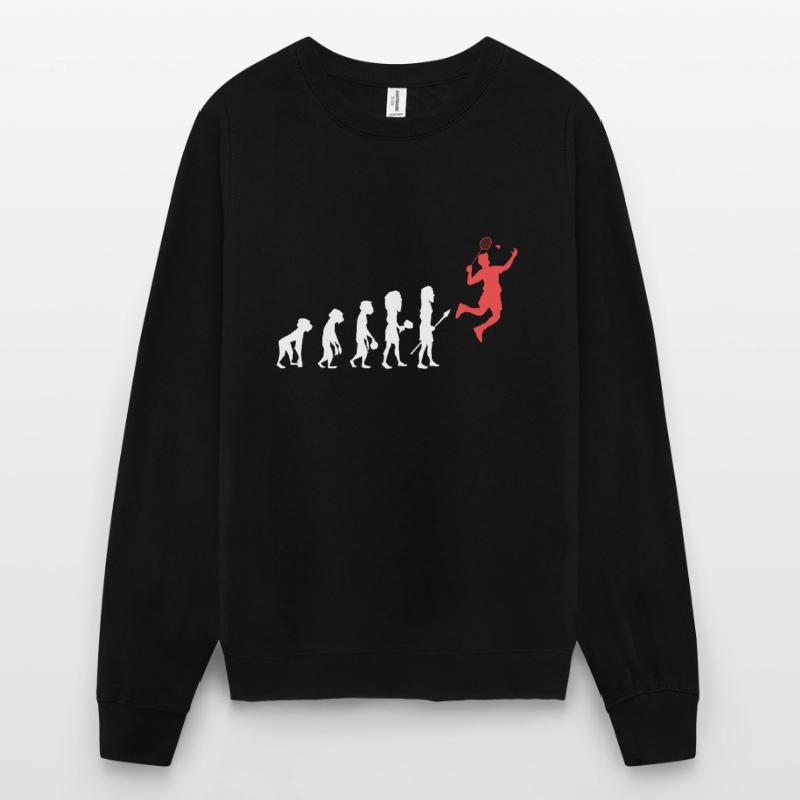 Badminton evolution development Unisex Sweatshirt