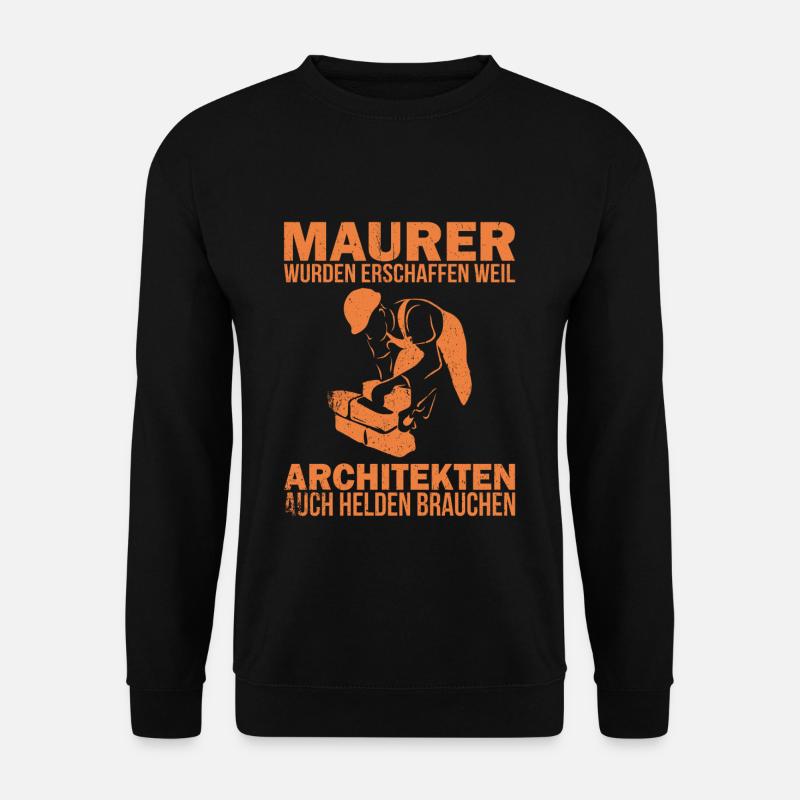 Maurer Lustiges Geschenk Azubi Meister - Unisex Pullover - Schwarz