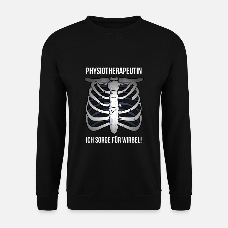 Physiotherapeutin Wirbel Lustiges Geschenk - Unisex Pullover - Schwarz