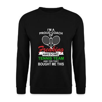 Entraîneur de tennis Entraîneur de tennis Cadeau drôle - Sweat-shirt Unisexe - noir - Devant - Alina (178cm) & Michal (187cm)