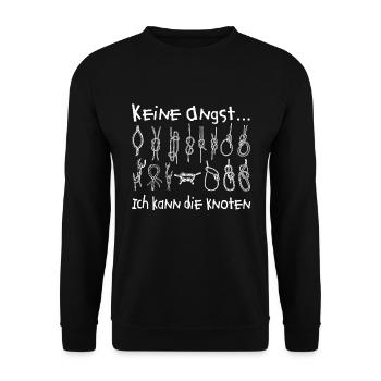 Seemannsknoten - Unisex Pullover - Schwarz - Vorne - Alina (178cm) & Michal (187cm)